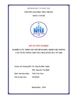 Nghiên cứu thiết kế mô hình điều khiển hệ thống cấp nước nóng cho tòa nhà bằng PLC s7 1200 