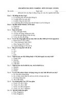 Đề thi trắc nghiệm tin học căn bản  windows