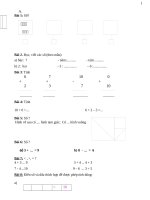 Bộ đề Kiểm tra cuối học kì 1 lớp 1