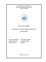 Thiết kế và chế tạo bộ điều khiển nhà thông minh 