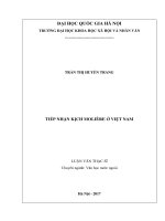 Tiếp nhận kịch molière ở việt nam (luận văn thạc sỹ ngôn ngữ và văn hoá nước ngoài) 