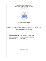 Thiết kế chế tạo hệ thống cơ khí của băng tải ra liệu cho hệ thống cân tổ hợp 