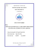 Thiết kế mạch kiểm soát và điều khiển thiết bị điện dân dụng qua internet sử dụng arduino 