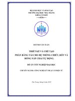 Thiết kế, chế tạo phần băng tải cho hệ thống chiết, rót và đóng nắp chai tự động 