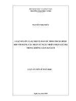 Luật số lớn và sự hội tụ đầy đủ theo trung bình đối với mảng các phần tử ngẫu nhiên nhận giá trị trong không gian Banach (Luận án tiến sĩ)