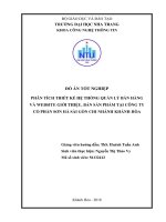 Phân tích thiết kế hệ thống quản lý bán hàng và website giới thiệu, bán sản phẩm tại công ty cổ phần sơn hà sài gòn chi nhánh khánh hòa 