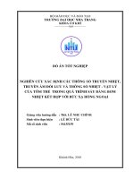 Nghiên cứu xác định các thông số truyền nhiệt, truyền âm đối lưu và thông số nhiệt   vật lý của tôm thẻ trong quá trình sấy bằng bơm nhiệt kết hợp với bức xạ hồng ngoại 