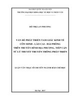 Vấn đề phát triển tam giác kinh tế côn minh   lào cai   hải phòng trên truyền hình địa phương, tiếp cận từ lý thuyết truyền thông phát triển 