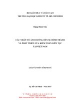 LA09 062 các nhân tố ảnh hưởng đến sự hình thành và phát triển của kiểm toán liên tục tại việt nam 