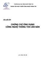 Giáo trình ôn thi CHỨNG CHỈ CNTT CƠ BẢN