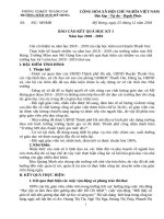 Báo cáo sơ kết học kỳ I năm học 20182019