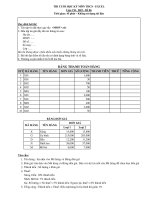 Đề thi tham khảo phần excel bằng A Tin học  06