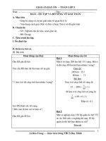 GIÁO ÁN ÔN TẬP HÈ TOÁN LỚP 5 2 CỘT