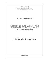 Đặc điểm nội dung và hình thức giao tiếp với trẻ mẫu giáo lớn của giáo viên mầm non 