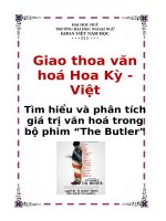 Giao thoa văn hoá hoa kỳ  việt  the butler