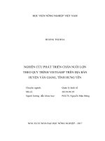 Nghiên cứu phát triển chăn nuôi lợn theo quy trình vietgahp trên địa bàn huyện văn giang, tỉnh hưng yên 