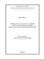 Tìm hiểu nhu cầu về địa chỉ tin cậy hỗ trợ phụ nữ là nạn nhân bạo lực gia đình (nghiên cứu tại xã tiên nguyên huyện quang bình tỉnh hà giang)