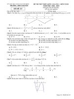 ĐỀ THI THỬ THPT QUỐC GIA LẦN I  MÔN TOÁN  NĂM HỌC 2018  2019