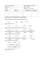 Đê kiểm tra Toán giữa kì II lớp 5