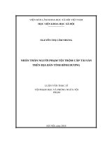 Nhân thân người phạm tội trộm cắp tài sản trên địa bàn tỉnh bình dương 