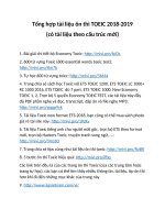 Tổng hợp tài liệu ôn thi TOEIC 20182019 (có tài liệu theo cấu trúc mới)