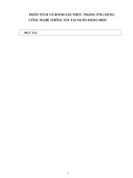 Phân tích và đánh giá thực trạng ứng dụng công nghệ thông tin tại ngân hàng BIDV 