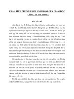Phân tích phong cách lãnh đạo của giám đốc công ty victoria 