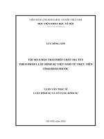 Tội mua bán trái phép chất ma tuý theo pháp luật hình sự việt nam từ thực tiễn tỉnh bình phước 