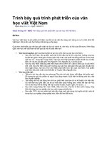 Trình bày quá trình phát triển của văn học viết việt nam