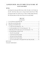 Lạm dụng rượu   bia gây nhiều tệ nạn xã hội – đề xuất giải pháp 