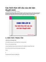 Các hình thức kết cấu của văn bản thuyết minh
