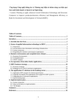 Ứng dụng công nghệ thông tin và thương mại điện tử nhằm nâng cao hiệu quả sản xuất kinh doanh và quản lý tại ngân hàng bidv e 