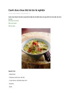 Canh dưa chua thịt bò ăn là nghiện