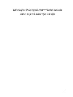 Đẩy mạnh ứng dụng CNTT trong ngành giáo dục và đào tạo hà nội 