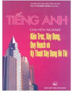 Tiếng anh chuyên ngành kiến trúc, xây dựng, quy hoạch và kĩ thuật xây dựng đô thị