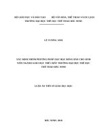 Xác định nhóm phương pháp dạy học bóng bàn cho sinh viên ngành GDTC trường đại học thể dục thể thao bắc ninh