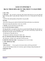 Giáo án Sinh học 9 bài 34: Thoái hóa do tự thụ phấn và do giao phối gần