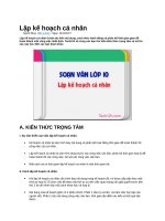 Lập kế hoạch cá nhân