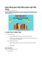 Hoạt động giao tiếp bằng ngôn ngữ tiếp theo