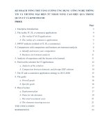 KẾ HOẠCH TỔNG THỂ TĂNG CƯỜNG ỨNG DỤNG  CÔNG NGHỆ THÔNG TIN và THƯƠNG mại điện tử NHẰM NÂNG CAO HIỆU QUẢ TRONG QUẢN lý và KINH DOANH e 