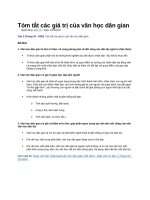 Tóm tắt các giá trị của văn học dân gian