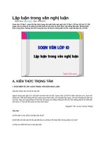 Lập luận trong văn nghị luận