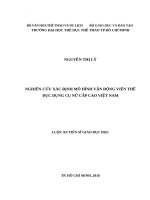 Nghiên cứu xác định mô hình vận động viên thể dục dụng cụ nữ cấp cao việt nam