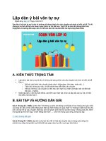 Lập dàn ý bài văn tự sự