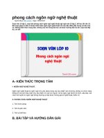 phong cách ngôn ngữ nghệ thuật