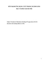 Đẩy mạnh ứng dụng CNTT trong ngành giáo dục và đào tạo hà nội   e 