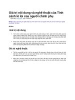 Giá trị nội dung và nghệ thuật của tình cảnh lẻ loi của người chinh phụ