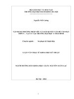 Vận dụng phương pháp nêu và giải quyết vấn đề vào dạy môn y vật lý tại trường đại học y thái bình   