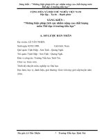 Những biện pháp tích cực nhằm nâng cao chất lượng  môn Thể dục ở trường tiểu học