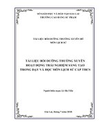 Tài liêu bội dưỡng thường xuyên môn Lịch sử năm 2018